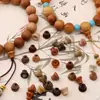 Pagoda de Madera Sombrero de Buda Cabeza de Buda DIY Accesorios Hechos a Mano con Cuentas Joyería de Cuentas de Madera Accesorios de Cuentas de Buda de Tres Vías Florero 0.8
