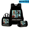 Mochila Escolar 3D de Filme Novo Mochila Lancheira Estojo Conjunto de Três Peças