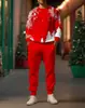 Outono 2024 Novo Festival de Natal Transfronteiriço da Amazon Terno de Calça Comprida Manga Longa Gola Redonda Masculino