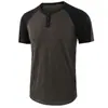 Nuevas Camisetas de Manga Corta para Hombre de Comercio Exterior de Amazon 2021, Tallas Grandes Casuales Holgadas Europeas y Americanas Camisetas Henry