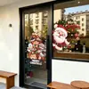 Nuevo Pegatina Electrostática de Dibujos Animados de Papá Noel Decoración de Atmósfera Festiva Pegatina para Vidrio de Tienda Puerta de Vidrio Pegatina para Ventana
