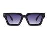 Gafas de Sol Cuadradas Retro Transfronterizas 2025 Nuevas Negras Lisas Moda Estilo Hong Kong Gafas de Sol Anti-Uv Uv400