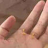 Brincos Mini Laço Simples e Compactos para Mulheres, Brincos Delicados e Doces, Tarraxas Versáteis de Nicho para o Dia a Dia para 2025