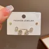 Conjunto de 3 peças de brincos da moda clássica versátil requintado japonês e coreano com um design minimalista e elegante