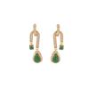 Brincos Yilu Prata S925 Prata Esterlina Banhado a Ouro Jade Cabacinha Formato U Leve Luxo Incrustado Moda Personalizado Alto Padrão Brincos de Tarraxa