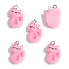 Colgante de Gatito de Resina Colorido Lindo de Dibujos Animados Accesorios para Pendientes Pulsera Llavero Joyería Colgante W675