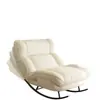 Sillón Mecedora Moderno Sencillo Sillón Reclinable para Adultos Sala de Estar Hogar Balcón Silla de Ocio Individual Dormible Reclinable Sillón Sofá Perezoso