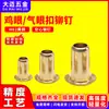 Remaches huecos de latón de tubo único con bordes redondeados, agujeros pasantes y núcleos pasantes, ojales y remaches para bolsos y equipaje m0.9m1.3m5m6