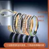 Anillo femenino de acero inoxidable de titanio resistente a la decoloración, joyería de acero inoxidable, anillo liso con un solo círculo, joyería de diamantes, venta al por mayor, punto transfronterizo europeo y americano, diamante
