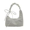 Bolso de Tela Oxford con Diseño de Nicho para Mujer, Nuevo Modelo Primavera y Verano 2024, con Correa de Hombro Plisada, Forma de Flor, para Hombro y Axila