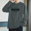 Camiseta americana de algodón pesado de 260 g, camiseta interior de manga larga para otoño e invierno para hombre, camiseta, ropa de otoño de algodón de gran tamaño