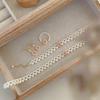 Pulseira de Pérola de Calcedônia Rosa Imitação Estilo Luxo Acessível Feminino Conjunto de Joias Versátil Colar Anel Brincos Conjunto Decorativo Lote