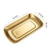 Zibo Parrilla Placa de Acero Inoxidable 304 Plato para Bocadillos Set de Platos Plato para Parrilla Plato Rectangular Plato para Arroz Plato para Toallas