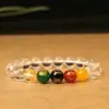 Pulseira de Ágata Feita à Mão com Design do Deus da Riqueza, Amarelo, Vermelho, Verde, Branco e Preto em Formato de Diamante, Estilo Chinês, Lembrança de Viagem, Atacado de Jade