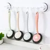 Cepillo para lavar ollas de mango largo de cocina, cepillo para limpiar tazones, artefacto para el hogar, grande, bola de alambre de acero inoxidable, cepillo para lavar platos y ollas