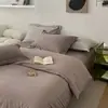 Juego de ropa de cama de cuatro piezas de algodón puro Clase A de 60 hilos, sábana y funda de edredón 100% algodón, algodón de fibra larga de alta calidad, juego de tres piezas para dormitorios estudiantiles