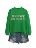 Amazon Wish site independente casual versátil feminino creche cinco cores coração moletom para comércio exterior