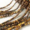 Nicho piedra natural ojo de tigre ágata negra cuentas de ábaco cuentas redondas pulsera collar con cuentas accesorios DIY material cuentas sueltas
