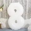 Balão Digital de Filme de Alumínio Branco de 40 polegadas Festa de Aniversário Cenário Layout Adereços de Foto Crianças Ao Ar Livre