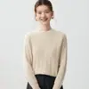 ¡Cachemira! Suéter de ganchillo hueco de estilo europeo pesado para mujer Otoño/Invierno 2026, con un diseño relajado de punto trenzado y una sensación suave y cómoda.