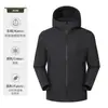 Macacão de Esqui Softshell para Uso Externo Roupa de Trabalho para Homens e Mulheres À Prova de Vento Impermeável Respirável com Capuz Montanhismo Ciclismo Jaqueta Casaco Personalizado