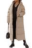 Spot Exportación Transfronteriza 2024 Amazon Color Puro Algodón Manga Larga Con Capucha Ropa Exterior para Mujer Ropa Exterior Larga de Algodón M4J114