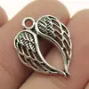 21x 16mm 1.2g plata antigua DIY accesorios para joyería hecha a mano animal volador hueco doble alas colgante