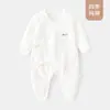 Macacão de Uma Peça com Coberturas para Mãos e Pés, Algodão Puro Classe A, Roupa de Dormir para Bebê Recém-Nascido com Proteção para Mãos para Evitar Arranhões, Disponível em Várias Cores para Todas as Estações