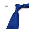 Fábrica em estoque Gravata Social Masculina 8cm Amarrada à Mão Profissional para Traje Casamento Gravata com Listra Preta Masculina Poliéster Seda