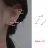 Brincos de Prata Pura S999 em Formato de Feijão, Versáteis para o Dia a Dia, Design de Nicho para Mulheres, Tarraxas de Osso da Orelha Interna, Amigáveis ao Ouvido, Pequenos Brincos Simples