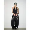 Pantalones Deportivos de Algodón con Estampado de Letras Retro Americano, Pierna Ancha, para Hombre y Mujer, Verano, Rectos, Sueltos, Versátiles, Casuales