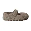 Mocasines de punta fina, forrados de felpa y de suela plana para mujer, colección otoño/invierno 2026, con un diseño chic, ligero y elegante, y una textura mullida similar al algodón.