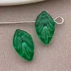 Cuentas de Cristal con Forma de Hoja Vintage Pintadas en Oro Pulseras de Cuentas Hechas a Mano DIY Accesorios para Horquilla Hanfu