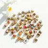 Pulseira Modular Italiana Dourada Mista Multiestilo Aço Inoxidável Emenda Pulseira Modular Elástica Pingente DIY
