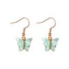 Amazon estilo Ins DIY personalidad tendencia moda nuevo rosa acrílico aretes de mariposa fábrica fuente en stock