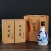 Cerámica 0.5kg Botella de Vino Embotellado Pintada a Mano Porcelana Azul y Blanca Cerámica Botella de Vino Tarro de Vino Sellado Botella de Vino Vacía Hogar Botella de Vino para Puré