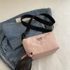 2024 Nova Bolsa de Braço Doce Borboleta Rosa Bolsa de Ombro Textura Bolsa Crossbody Francesa Casual Moda Bolsa Feminina Na Moda