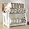 Estante para platos de hierro, organizador de platos para encimera de cocina, escurridor doméstico, estante para cubiertos, venta al por mayor para ventas transfronterizas