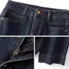 Jeans Vintage de Perna Larga para Mulheres, Primavera e Outono 2026 Novos Versáteis Cintura Alta Emagrecedores Estilo Americano Petite Cropped Retos