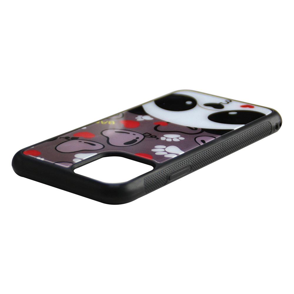 iPhone 11 玻璃图案黑色手机壳 (4)