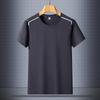 Camiseta masculina de manga curta de seda gelada plus size, secagem rápida, manga curta, camiseta de seda gelada para casal, secagem rápida, estampa top