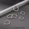 Pendientes de Aro de Plata Pura S925 Silver House, Nuevos con Diseño Retorcido Liso, Joyería Simple para Oreja, No Necesita Quitarse