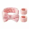 Set de Tres Piezas para Lavar la Cara y Prevenir la Humedad: Muñequera, Diadema y Protector de Muñeca Absorbente para Evitar que el Agua Salpique las Mangas