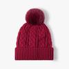 Nuevo Estilo Gorro de Punto Jacquard Grueso Cálido con Forro de Polar que Protege las Orejas para Mujer, Gorro de Punto Versátil Casual para Exteriores