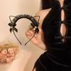 Diadema de Felpa con Orejas de Gato para Mujer, Adorno para el Cabello Lindo y Original de Gato, Pasador con Cascabel, Collar, Diadema de Cosplay, Accesorio Sexy