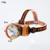 Linterna frontal de luz fuerte transfronteriza con carga USB, linterna frontal pequeña ultraligera, mini linterna frontal para pesca nocturna, reflector de largo alcance