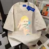 Camiseta de Manga Corta Oversize Tie-Dye de Algodón Puro Pesado para Hombre y Mujer, Verano Ajuste Holgado, Adelgazante Cuello Redondo, Top Premium para Pareja
