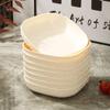 Prato de osso de diamante estilo creme plástico prato de frutas japonês prato de jantar com aparência elegante mesa de jantar doméstica prato de osso quadrado