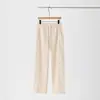 Pantalones Banana de Lana Espiga para Mujer 2025 Invierno Nuevo Estilo Forro Polar Engrosados Sueltos Versátiles Aspecto Adelgazante Cintura Alta Pantalones Casuales
