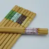 Palillos de Cinco Colores para Uso Doméstico, Palillos de Bambú con Patrón de Mármol, Resistentes al Moho, Antideslizantes, Palillos de Bambú Natural para Comer